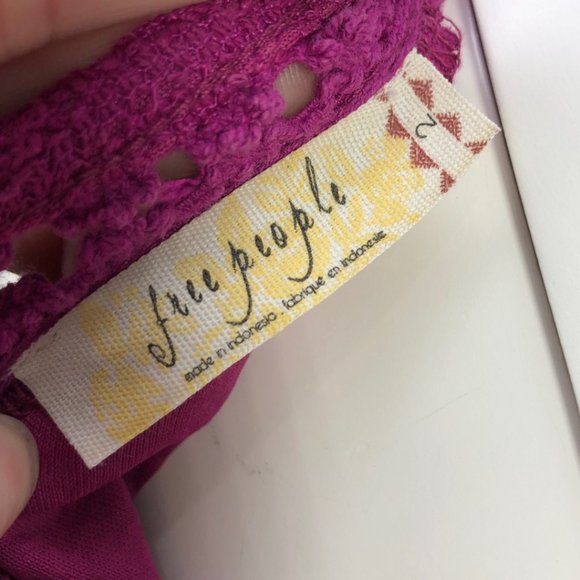 Fuchsia Free People Miss Connections Cut Out Dress Size 2 - Picture 9 of 9